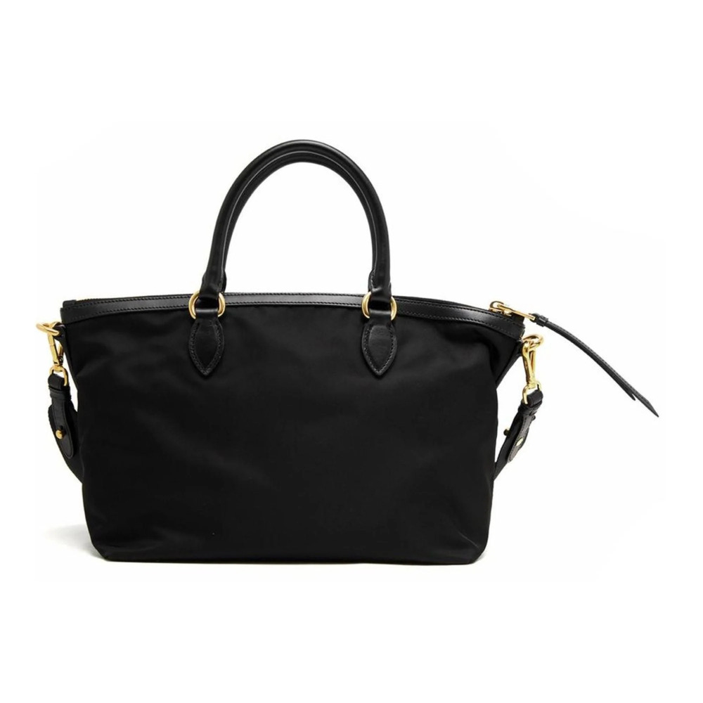 Prada Tessuto Nylon Black Leather Clochette Crossbody Tote - Picture 1 of 11